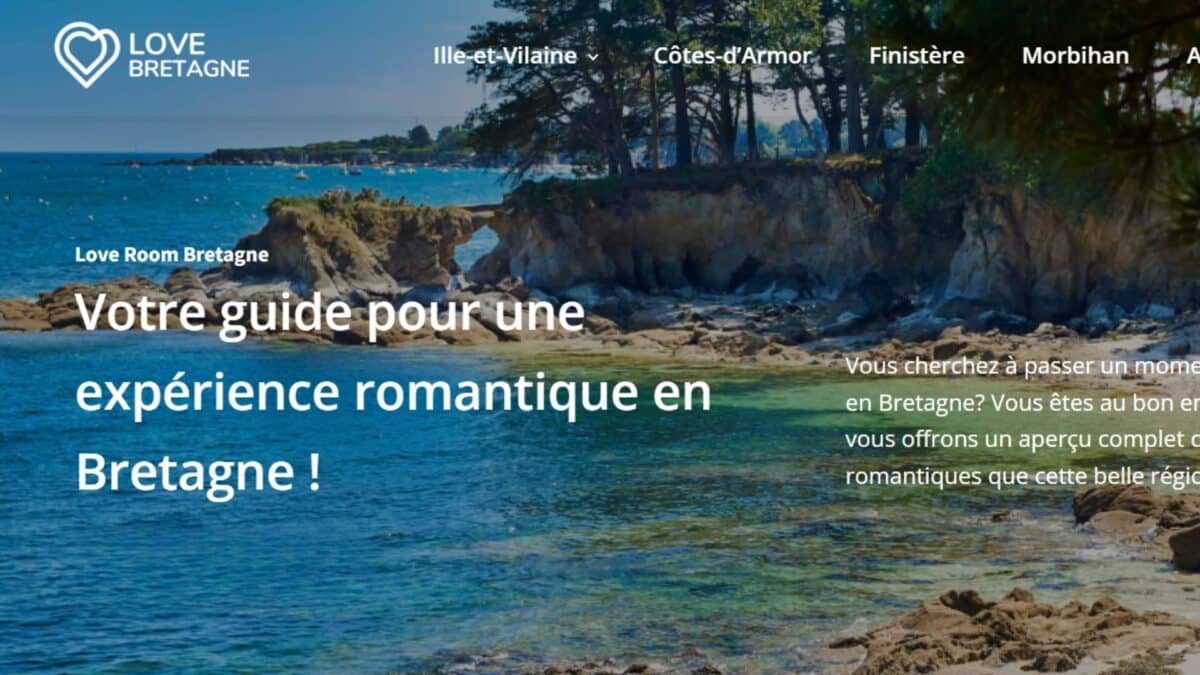 Capture d'écran du site Love-bretagne.fr spécialiste des love rooms en Bretagne
