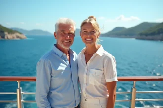 Bateau de croisière SilverSea en mer avec paysages exotiques