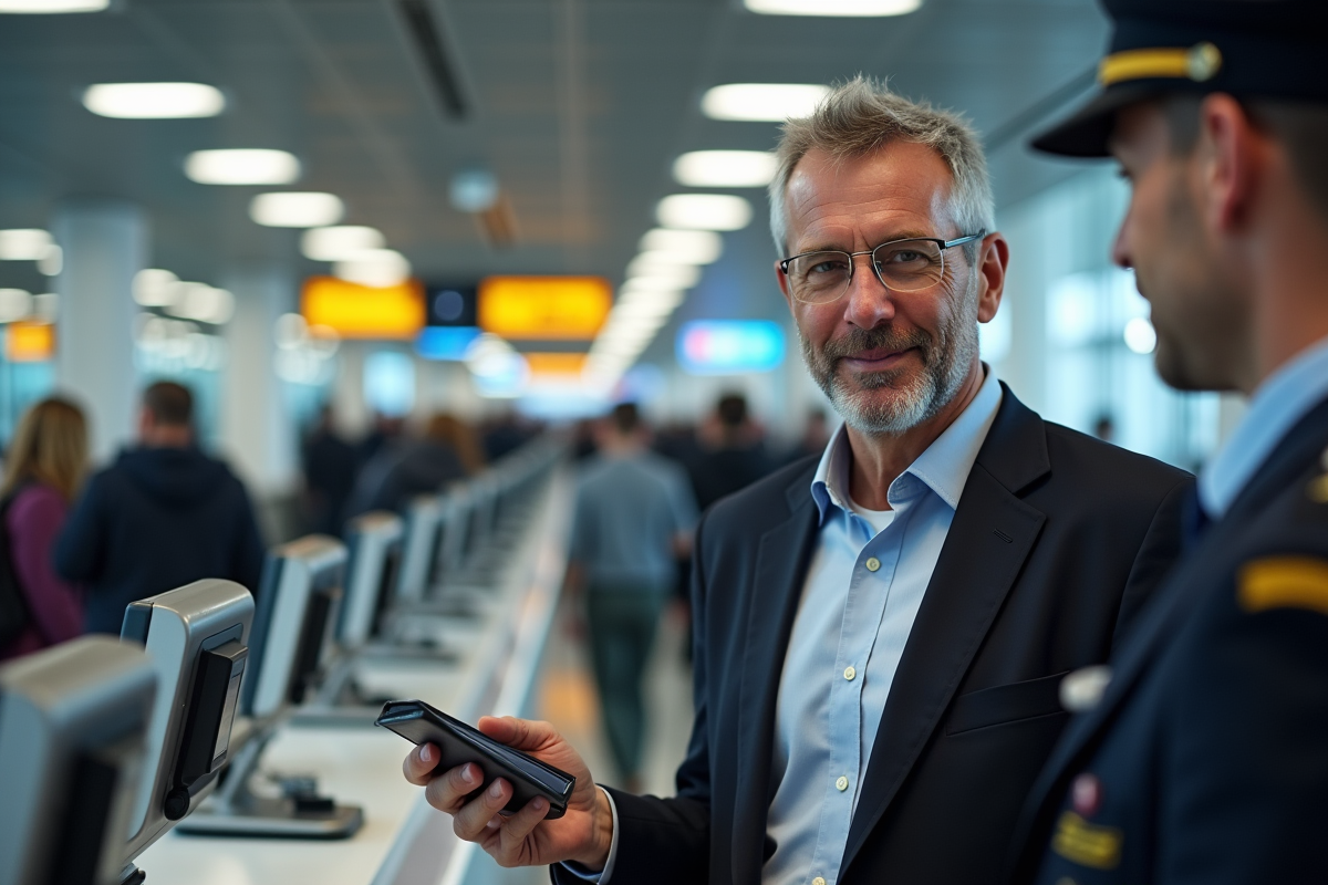 Homme belge au comptoir d